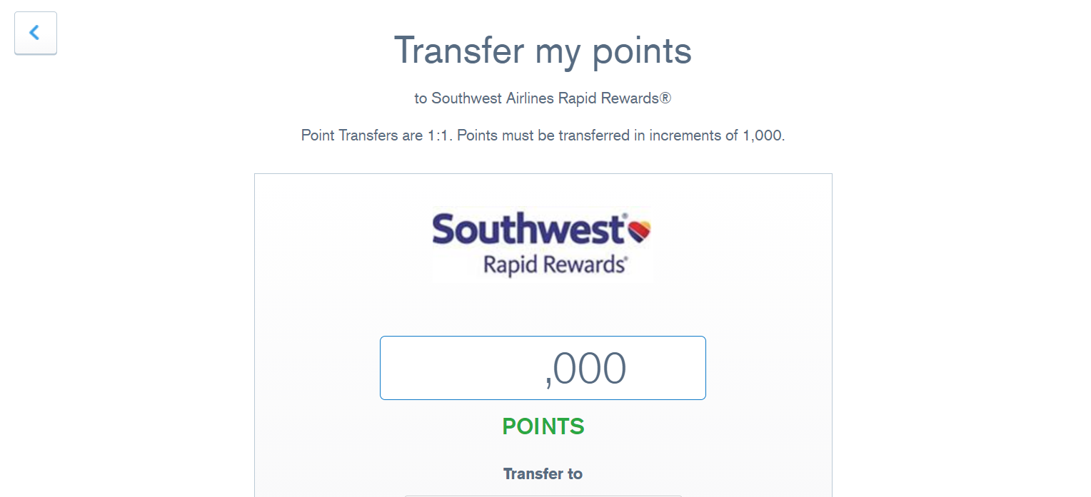 transfer travel funds to points southwest