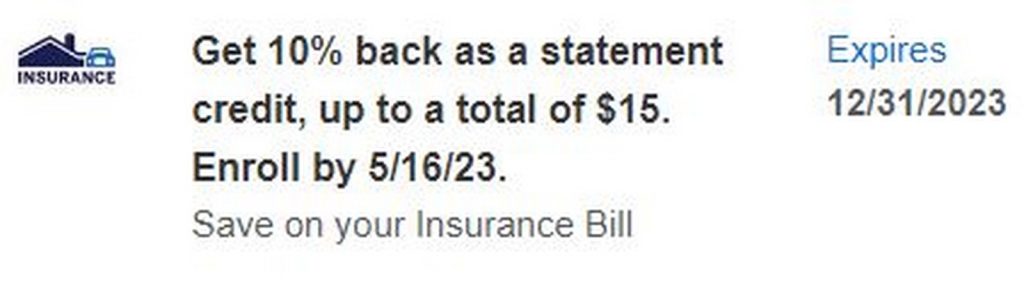 Insurance Bill Amex Offer