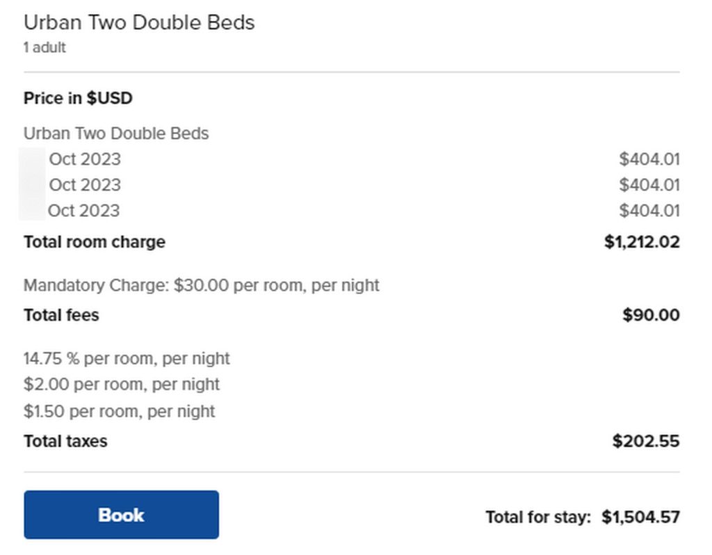 Room Cost