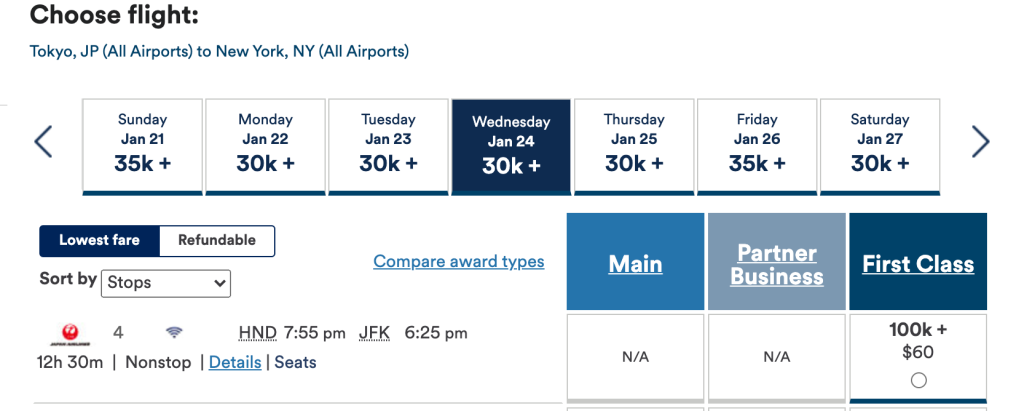 Alaska Airlines Japan Airlines Awards Devaluation