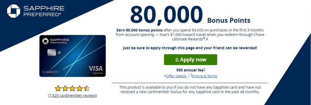 Chase Sapphire Preferred Refer A Friend Offer