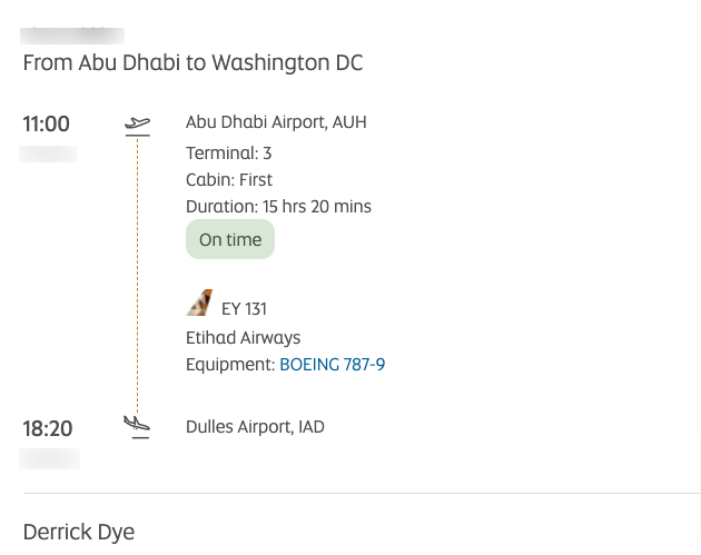 Etihad Awards Bookable Online with American Airlines