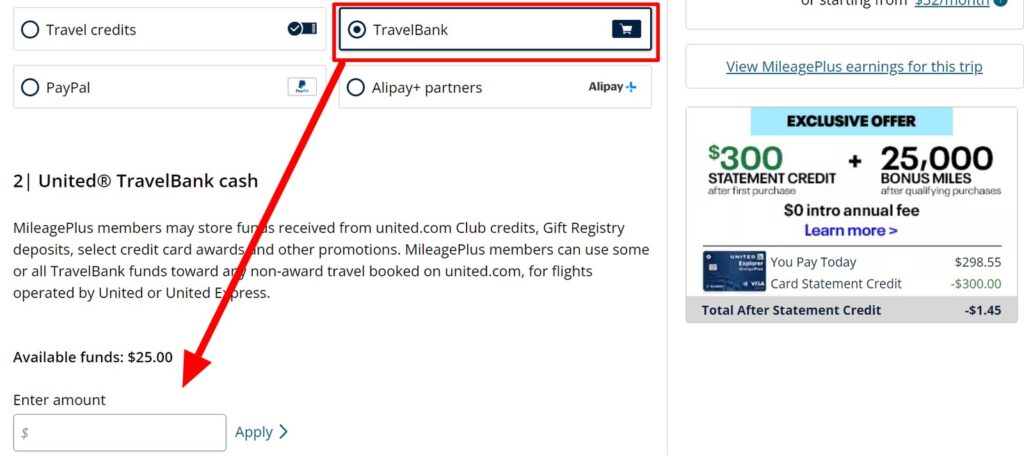 register travel with bank