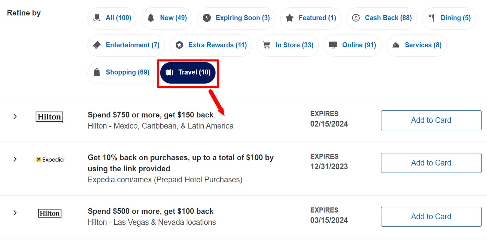 How To Search Amex Offers