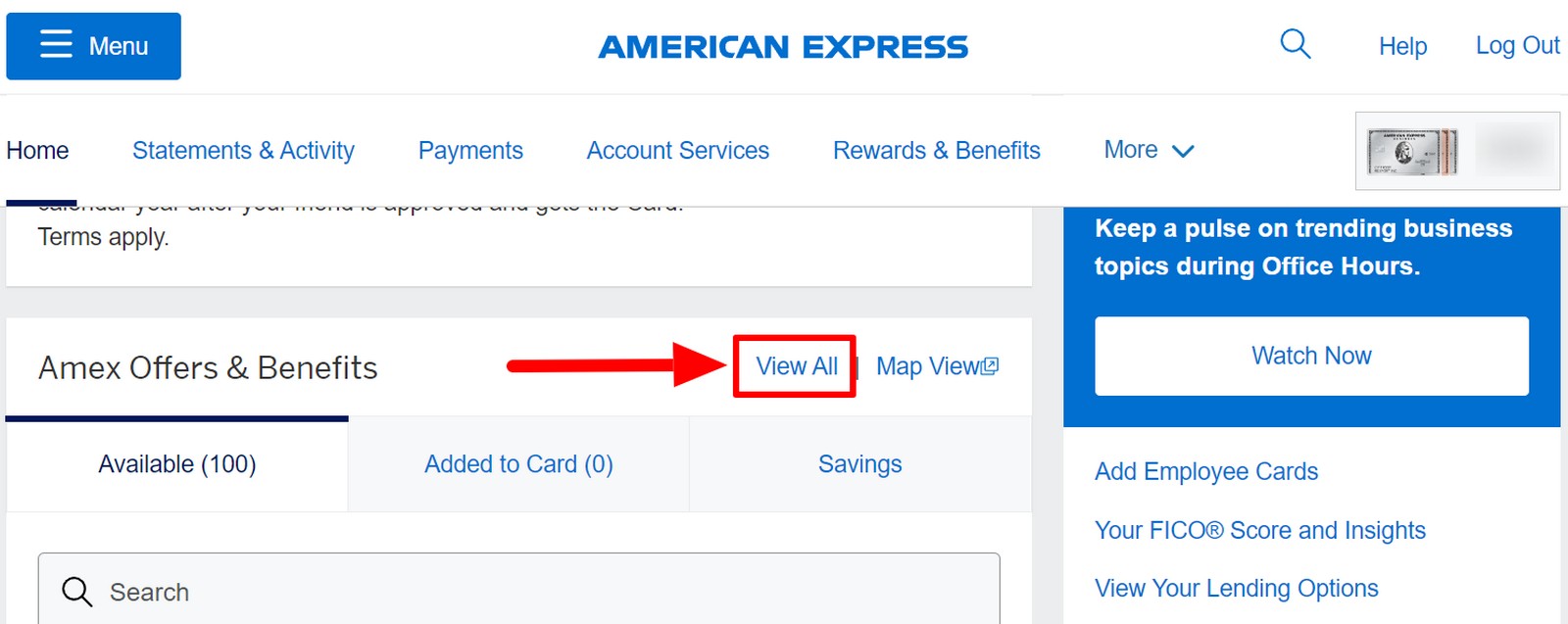 How To Search Amex Offers