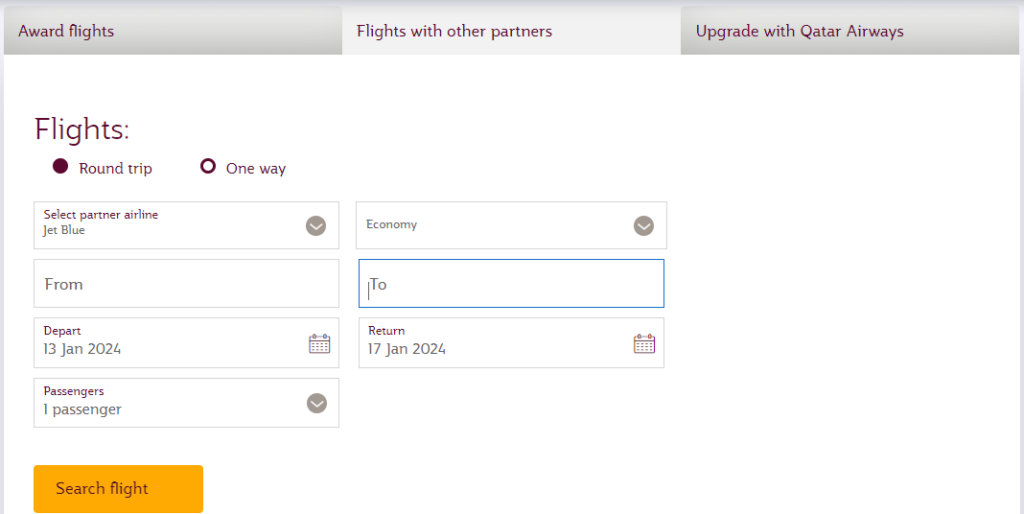 use points for domestic flights