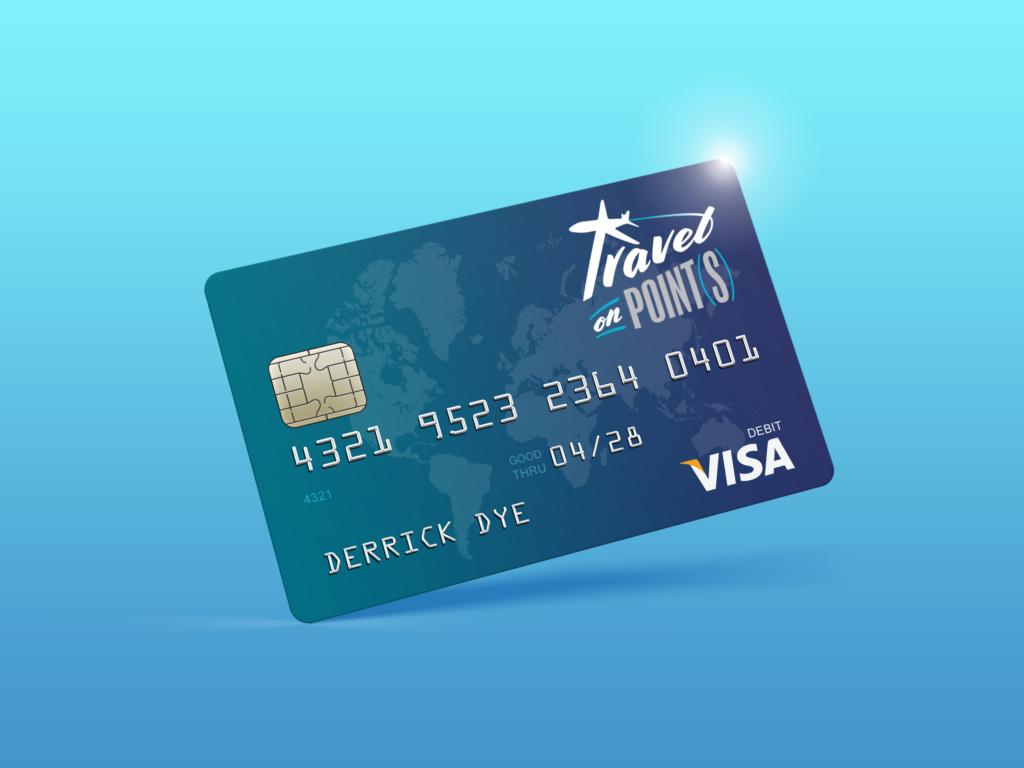 Travel on points debit card
