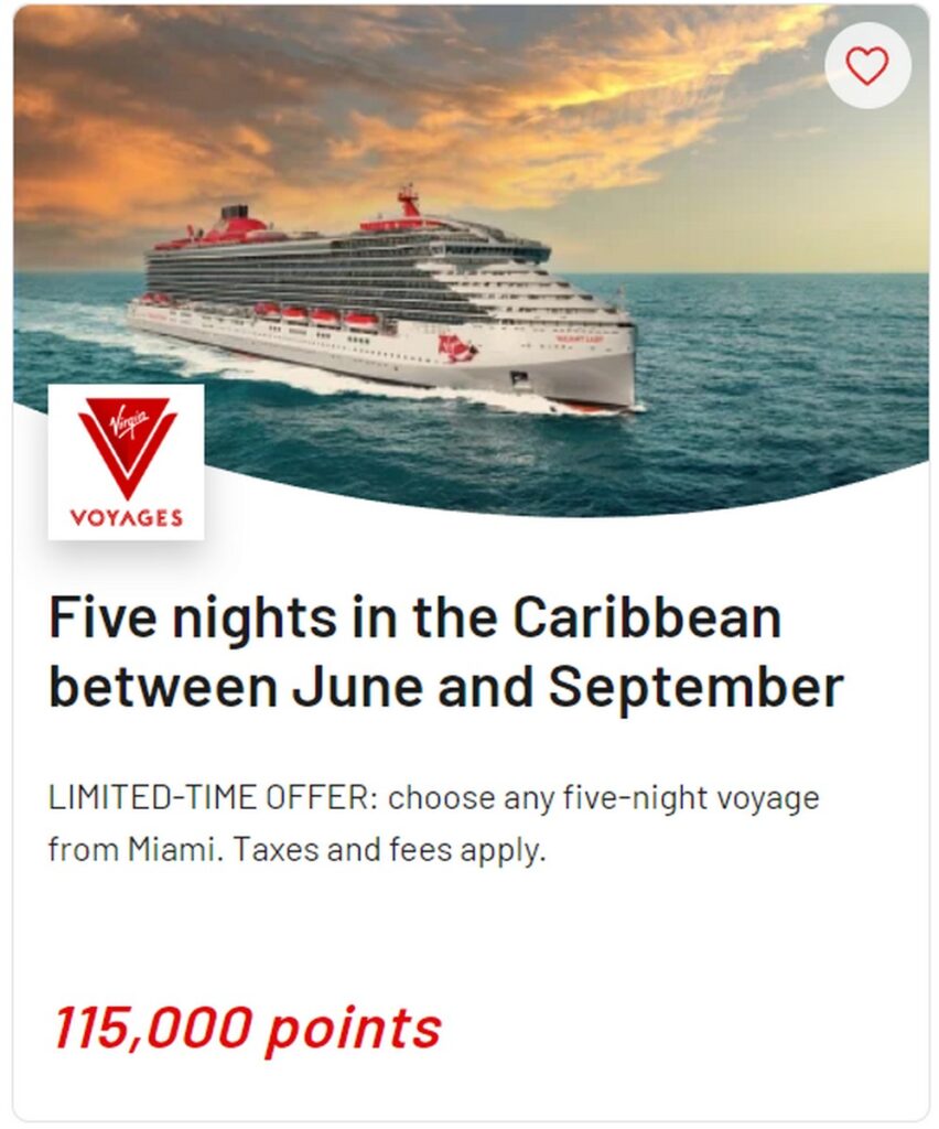 book Virgin Voyages with points 