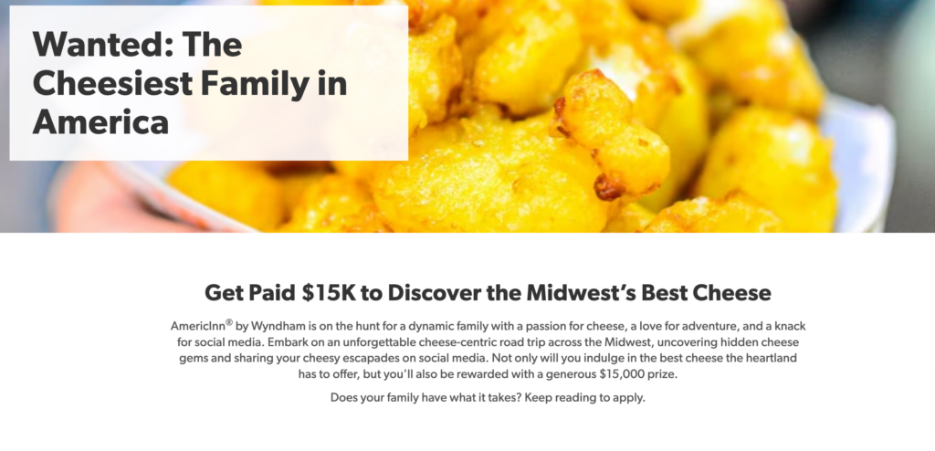 Wyndham Cheesiest American Family Promotion
