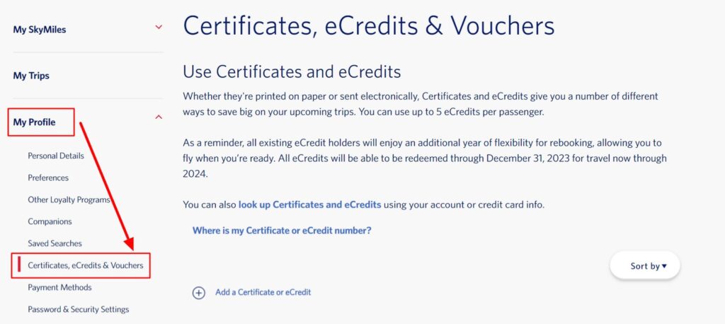 How To Use Delta Companion Certificates