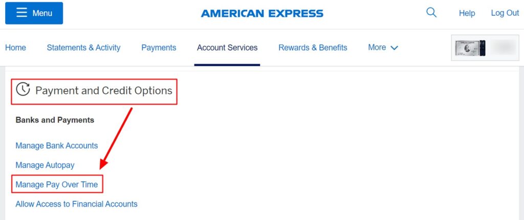 Amex Pay Over Time Offers