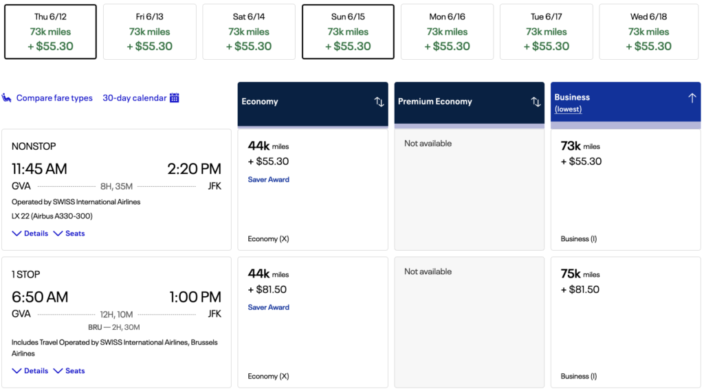 United Award Pricing