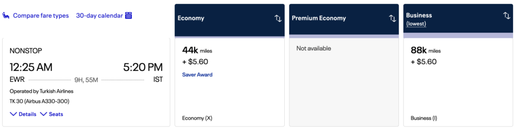 United Award Pricing