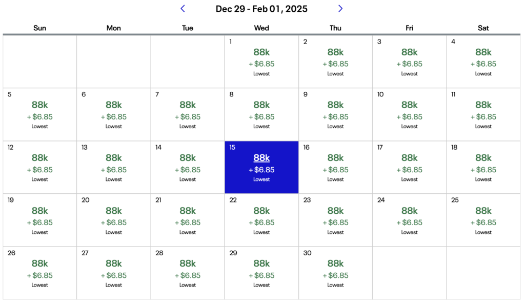 Copa Airlines Award Availability