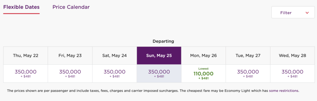 Virgin Atlantic dynamic pricing