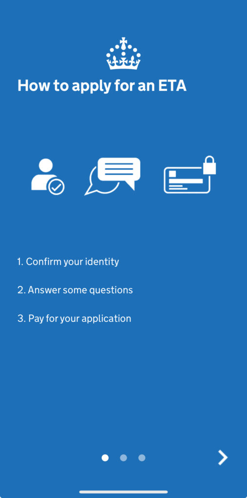 UK ETA application