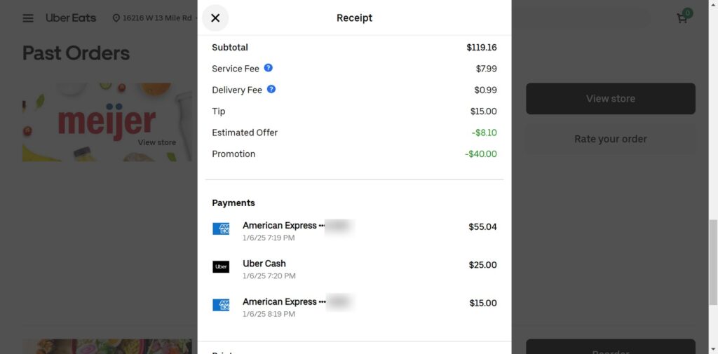 Amex Uber Credit Issues