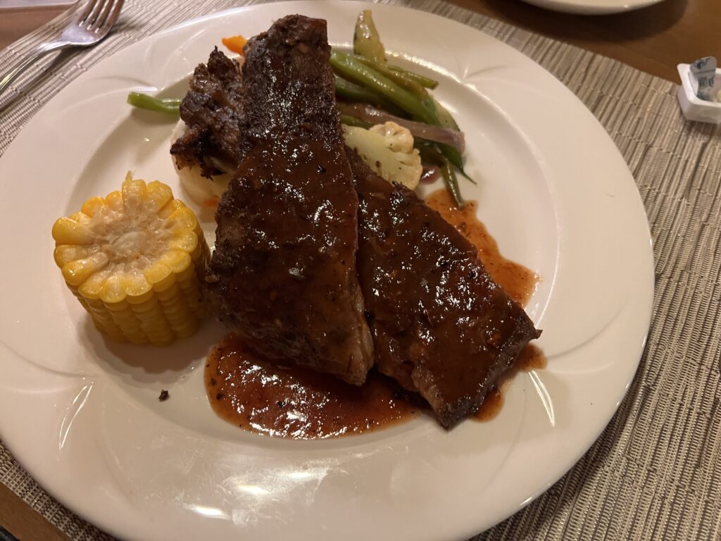 Jerk pork ribs at Rum Factory