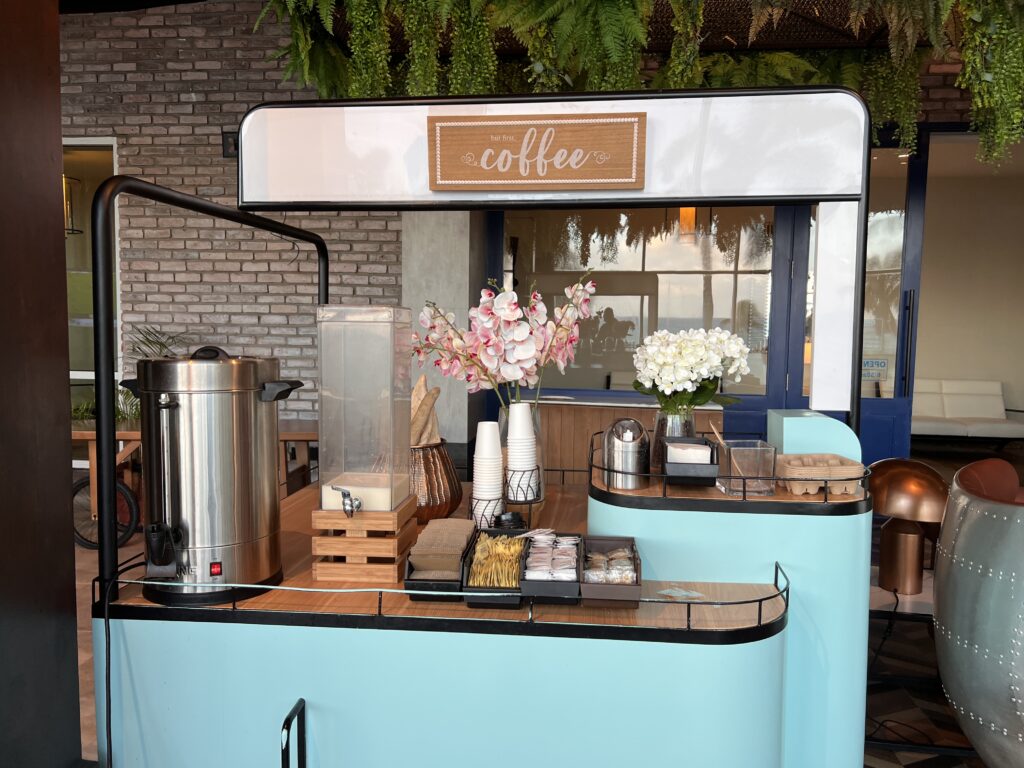 Coffee Shop self serve stand