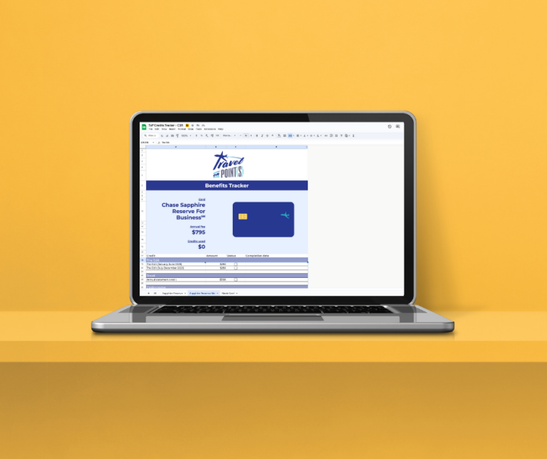 Chase Sapphire Credit Tracker To Keep All Of Those Perks Straight