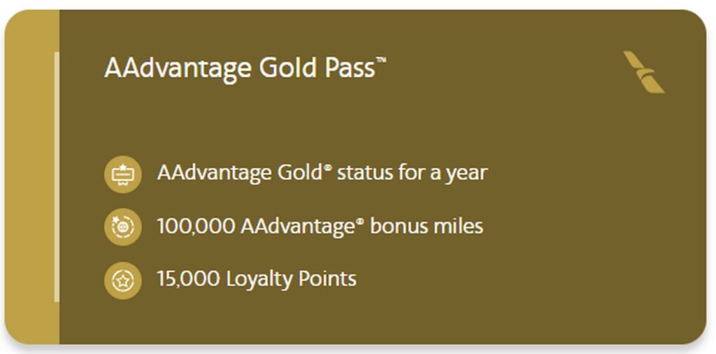 American Airlines AAdvantage Gold Pass