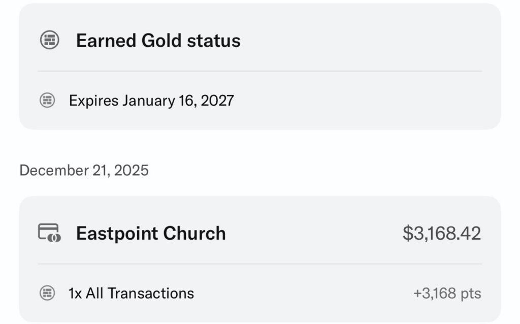 Earning Bilt Gold Status