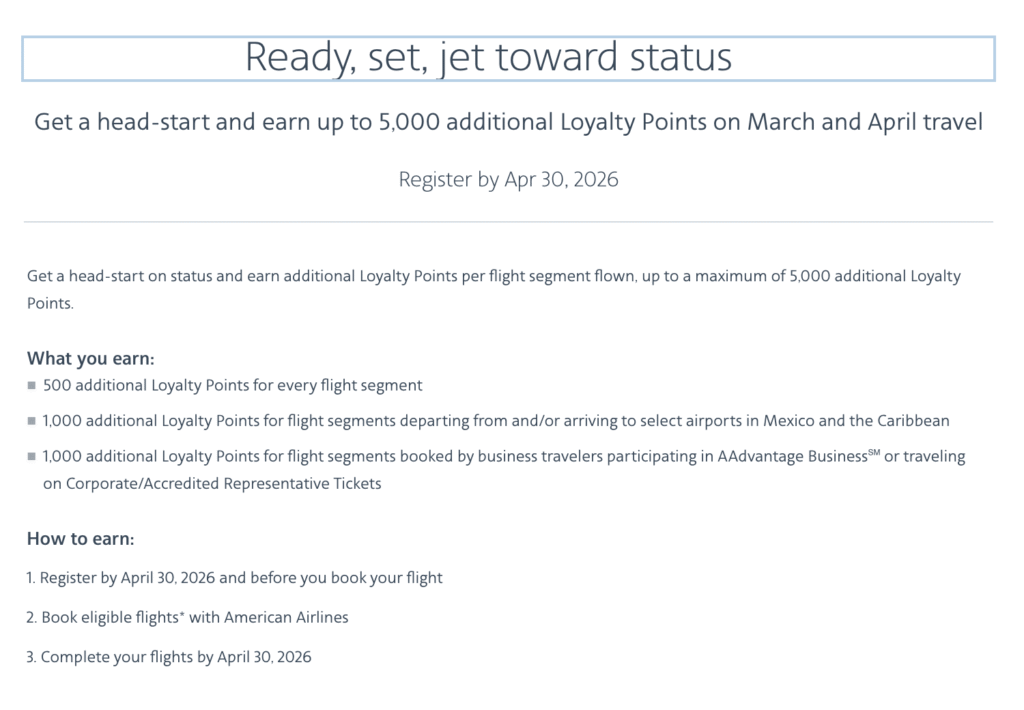 American Airlines Spring Promotion