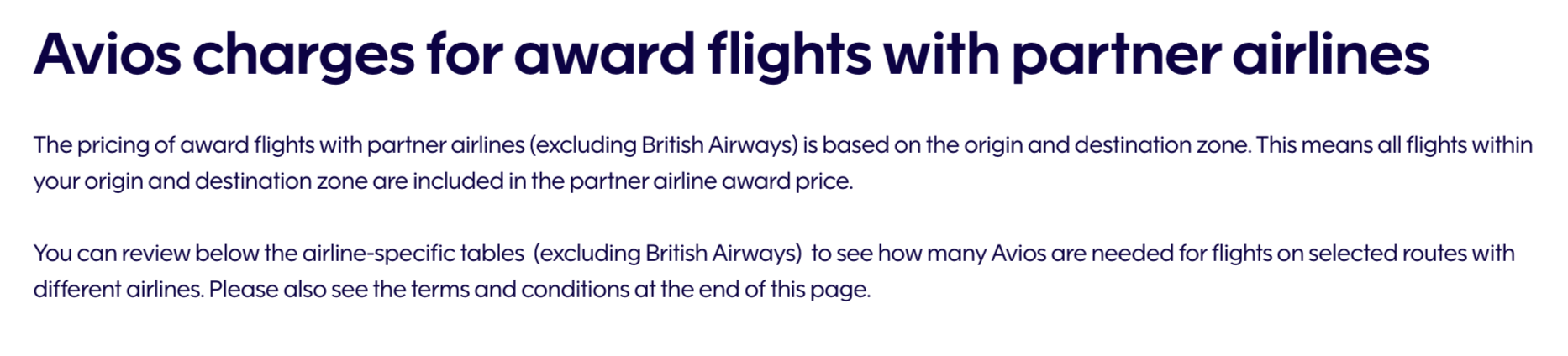 How Finnair Avios prices partner award flights
