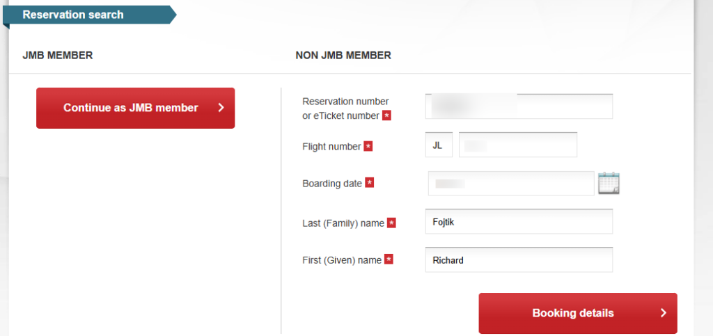 Japan Airlines Seat Selection With Partner Booking