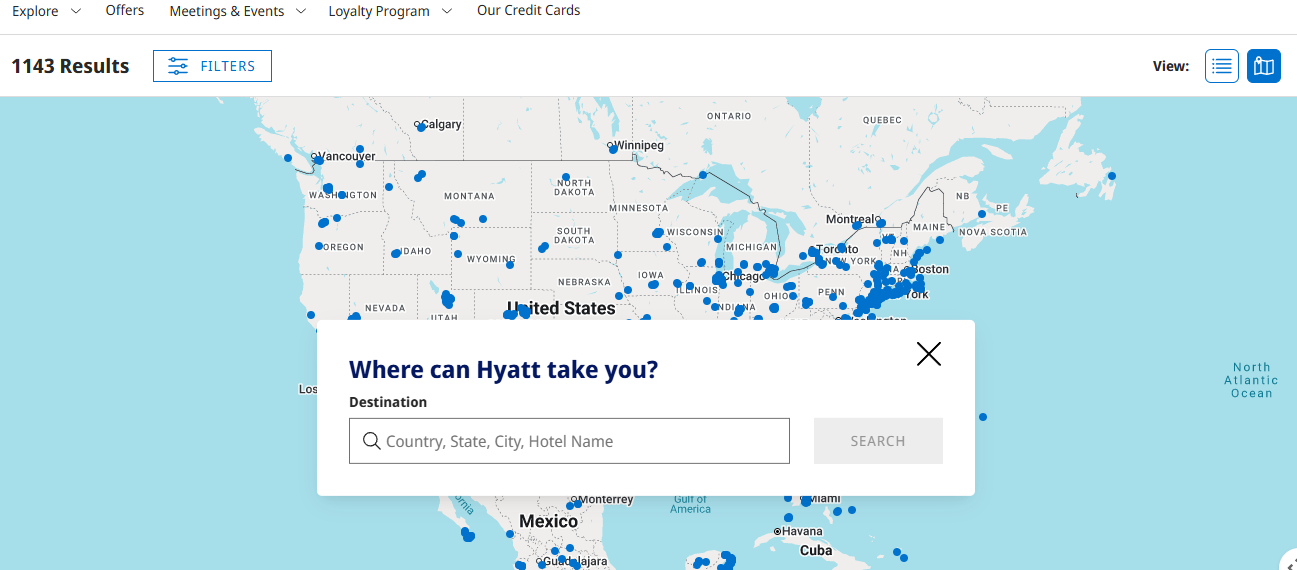Hyatt Search Tips