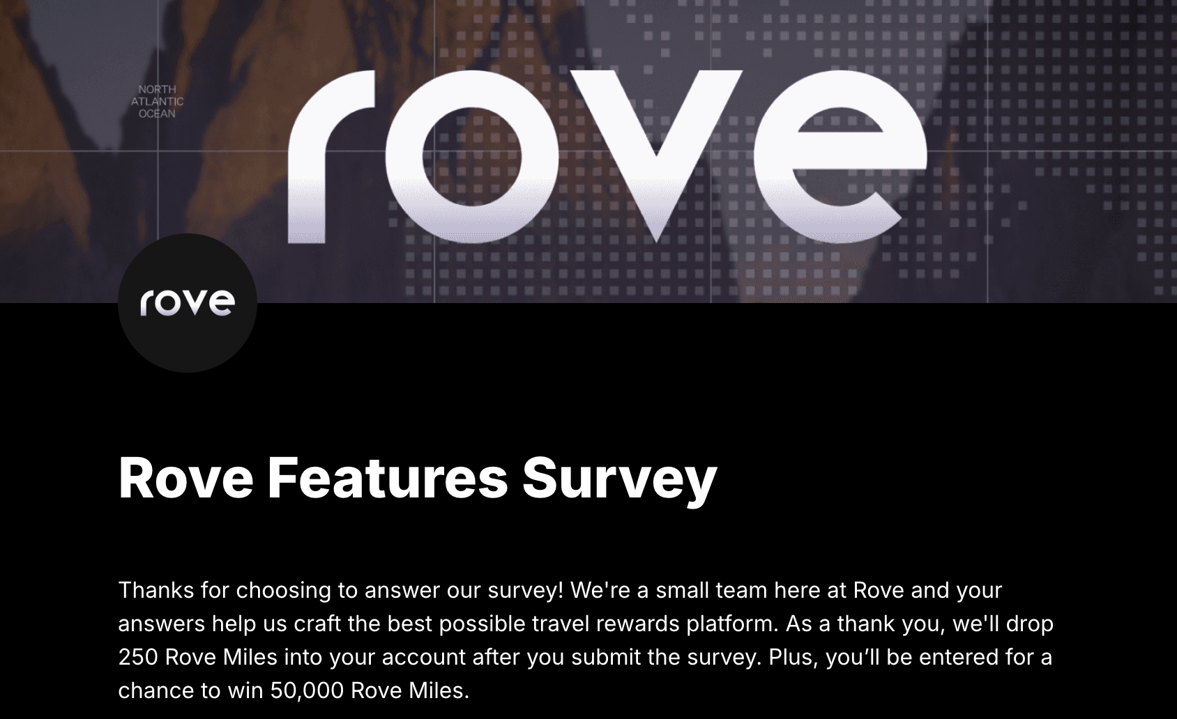 New Survey For 250 Rove Miles 