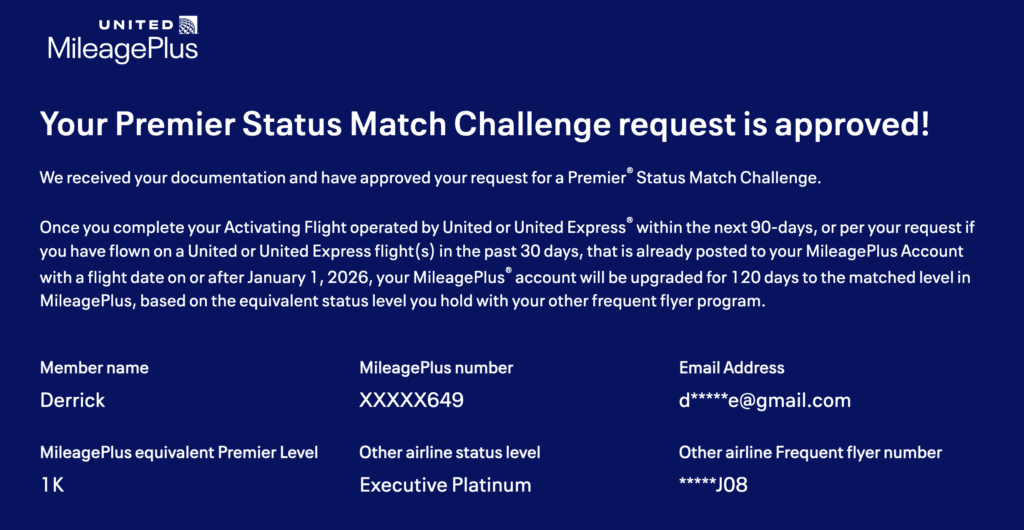 Matching American Status to United