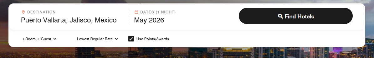 Marriott Flexible Calendar Search