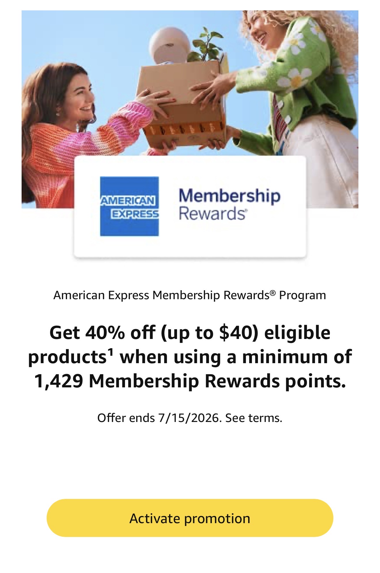 Amazon Amex Membership Rewards Offer