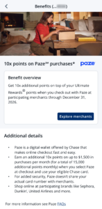 New Chase Paze Benefit