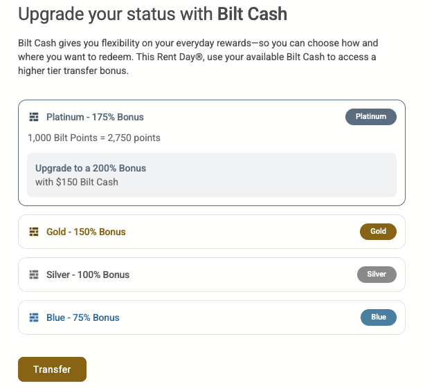 Bilt Transfer Bonus to Hilton