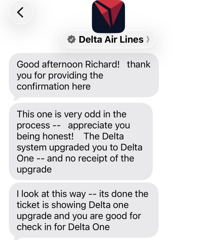 Free Delta One Upgrade