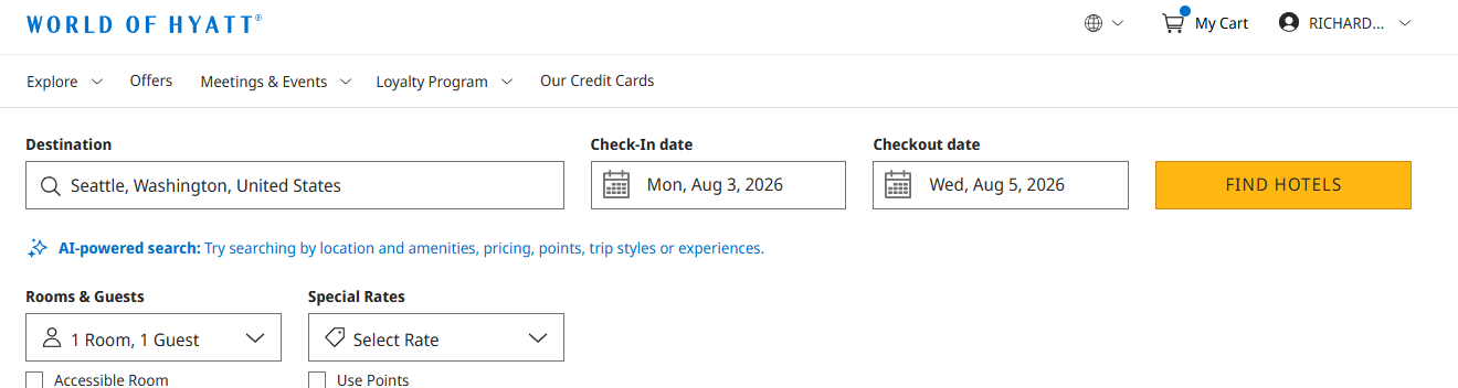 Hyatt Pay My Way