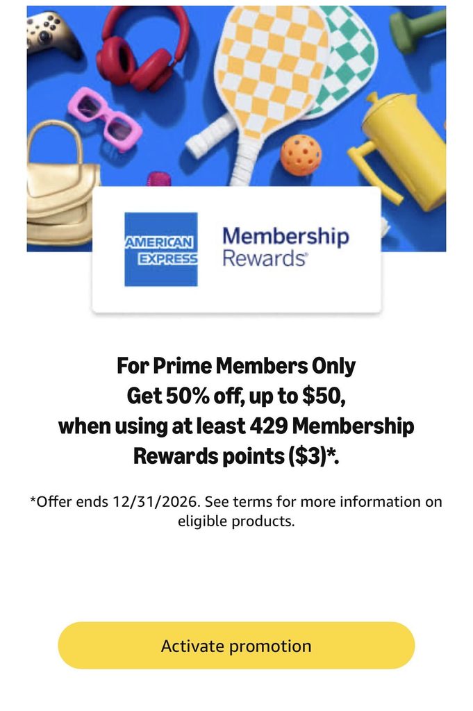 Amazon Amex Membership Rewards Offer