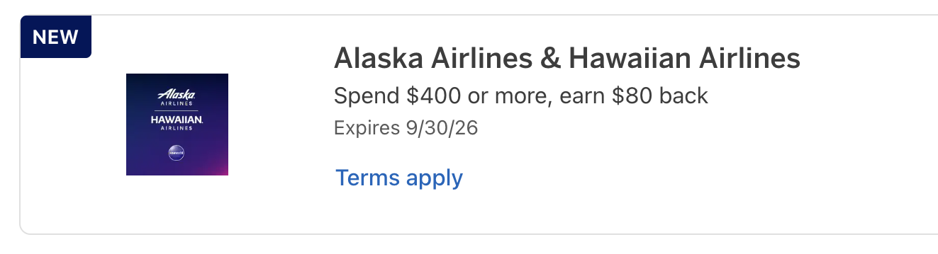 New Alaska and Hawaiian Airlines Amex offer