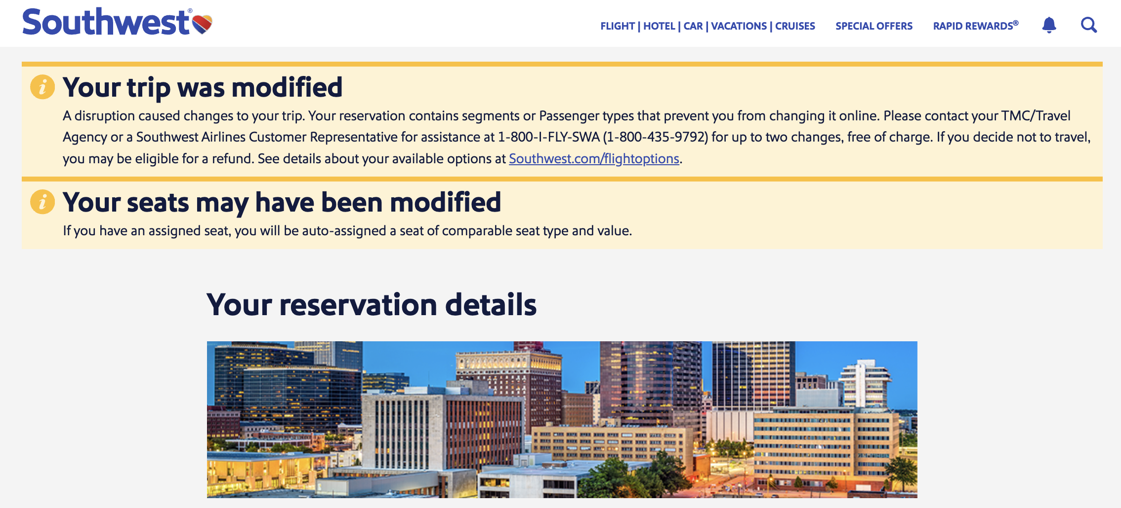 Southwest Schedule Change Policy