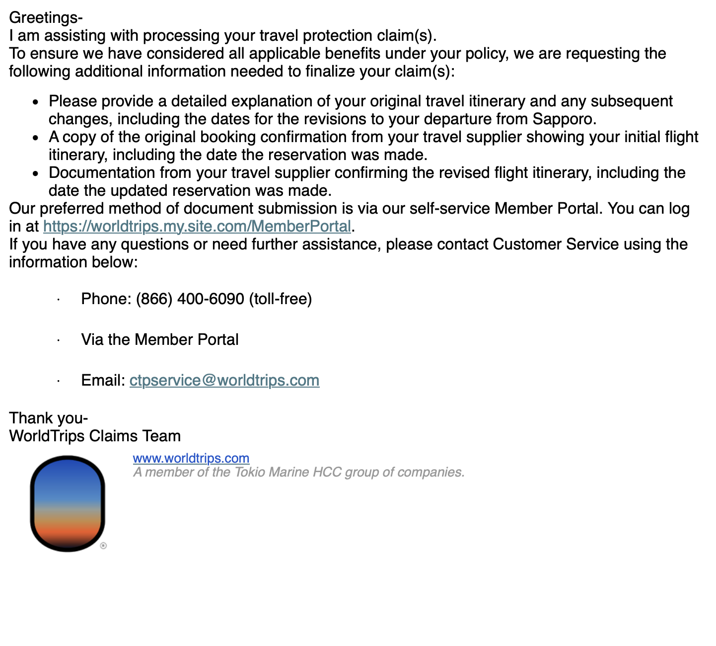 Japan Trip Delay and Cancellation Claim