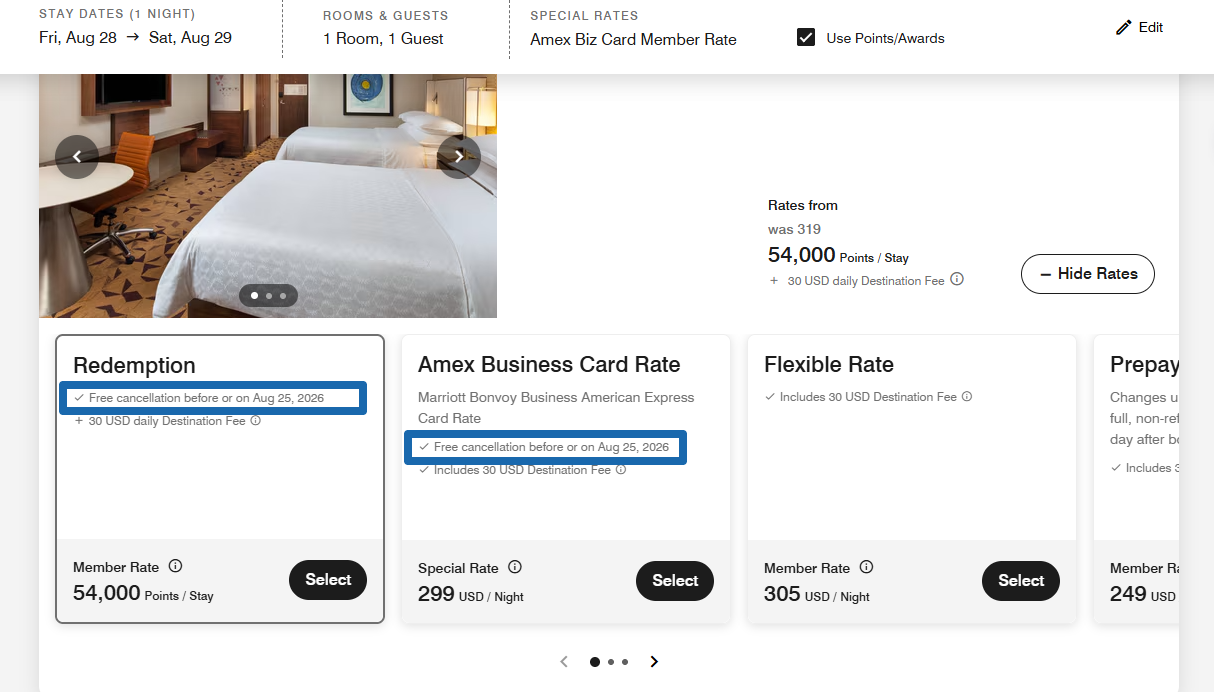 Marriott Hotel Cancellation Policies