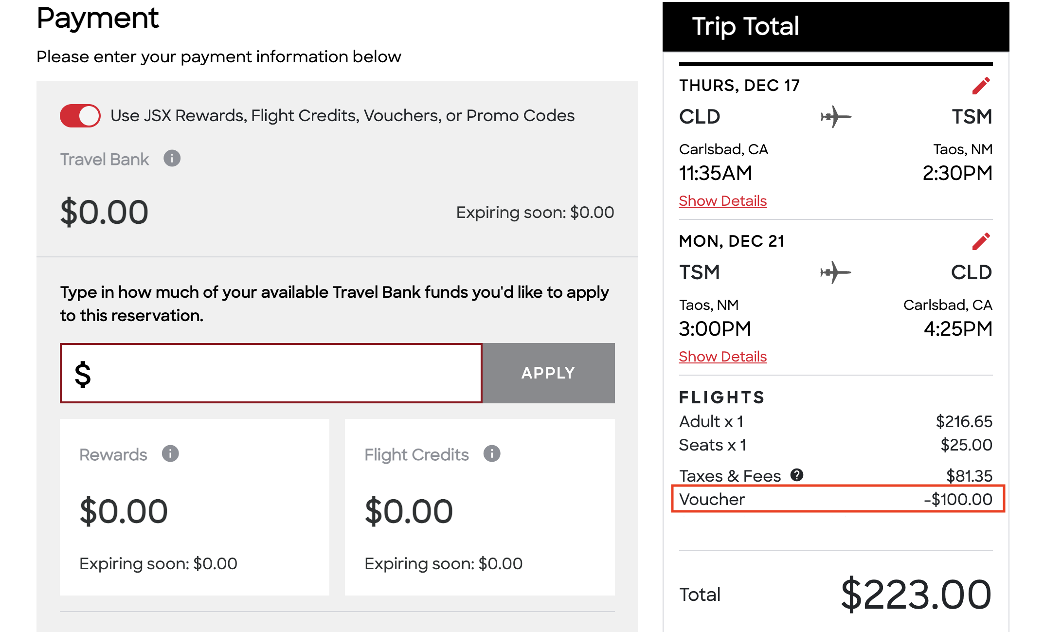 Chase JSX Offer