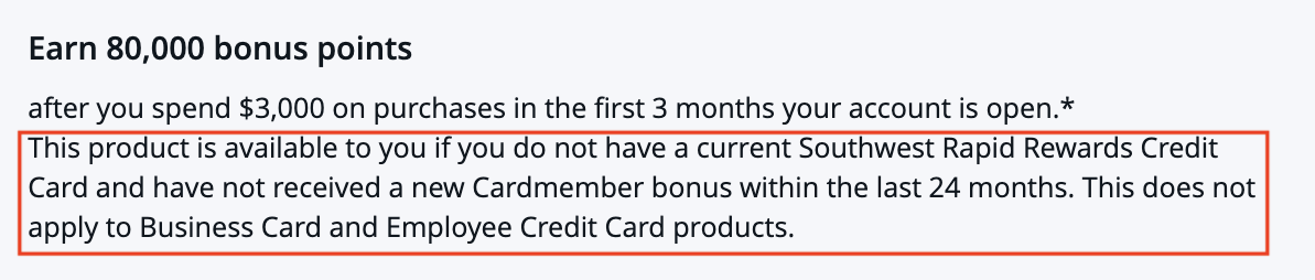 New Southwest Business Card Application Rules