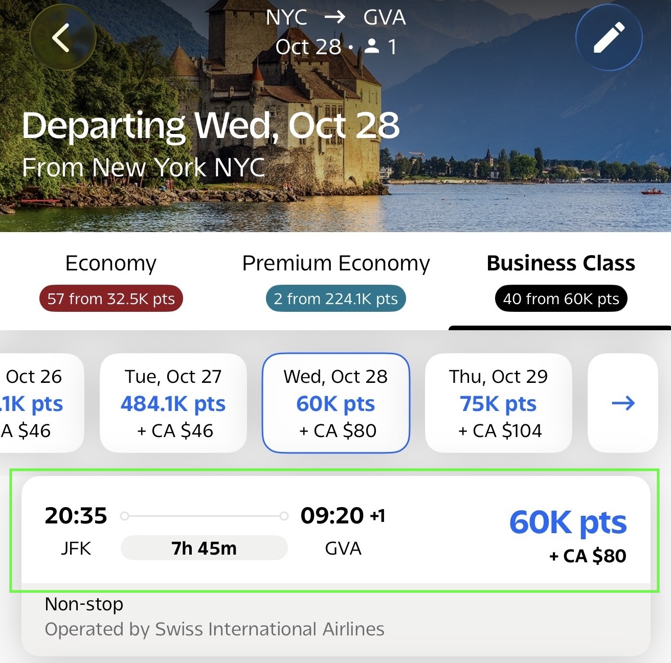 Aeroplan Award Search Issues