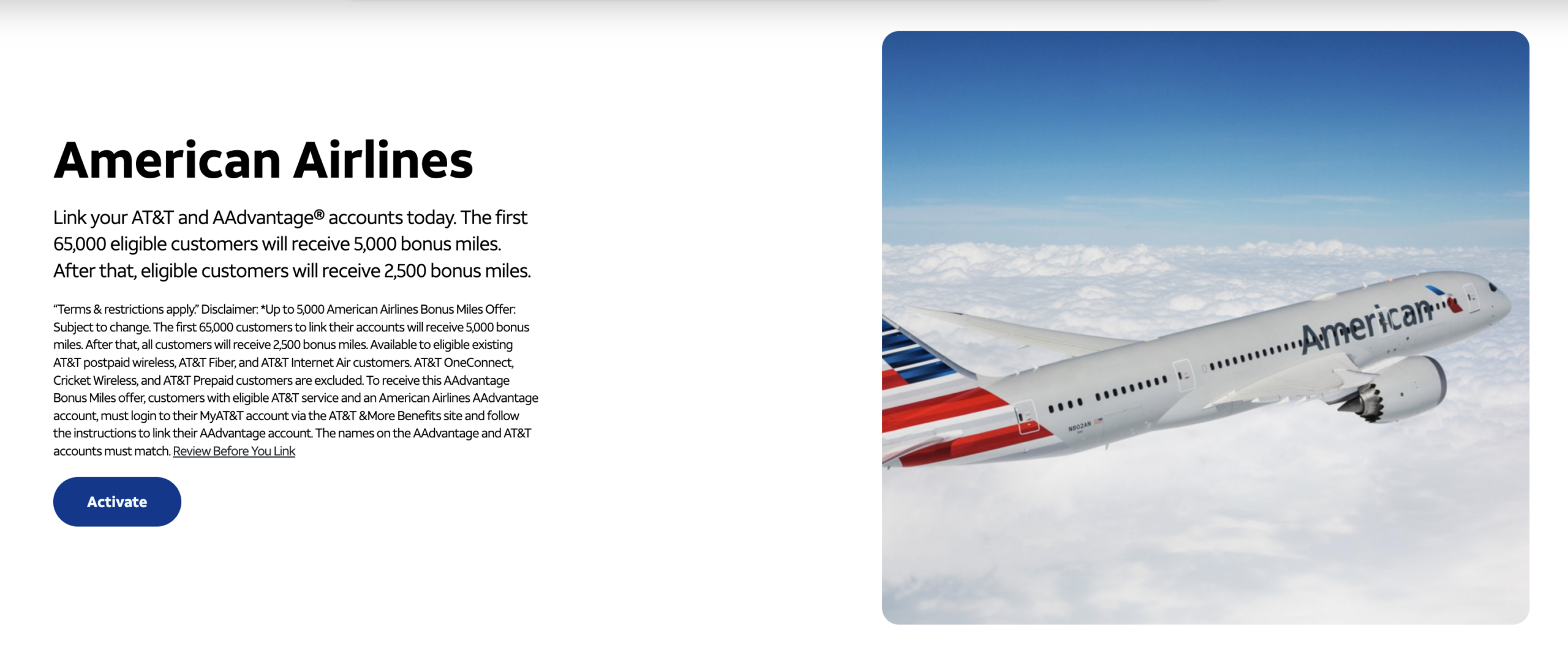 American Airlines AT&T Promo