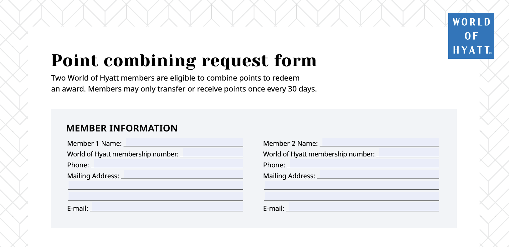 Combine Hyatt Points Digitally