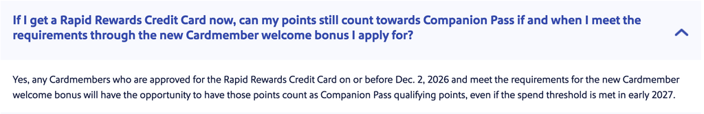 Southwest Changes Companion Pass